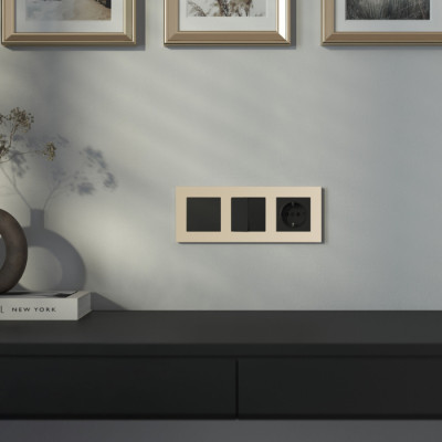 Рамка Slab шампань софт W0032911