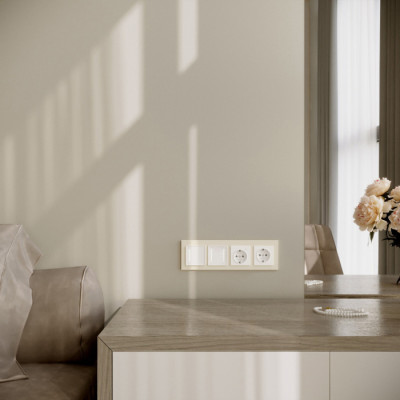 Рамка Slab айвори софт W0042962