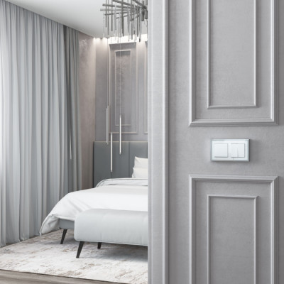 Рамка Baguette белый/серебро W0022850