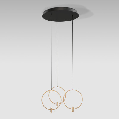 Подвесной светильник Layla 50257/3 LED черный/ латунь