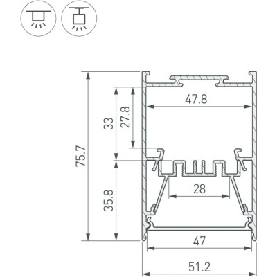 Профиль для светодиодной ленты ARH-LINE 044874