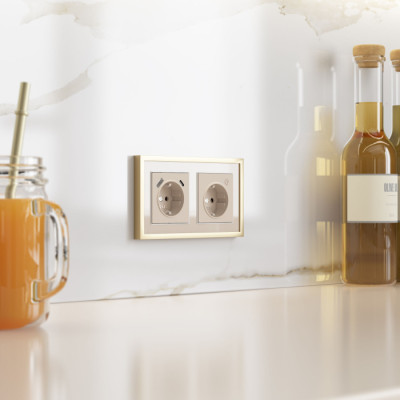 Рамка Baguette айвори/латунь W0022851