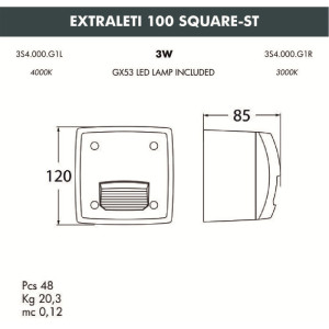 Подсветка для лестниц и ступеней Leti 3S4.000.000.WYG1L