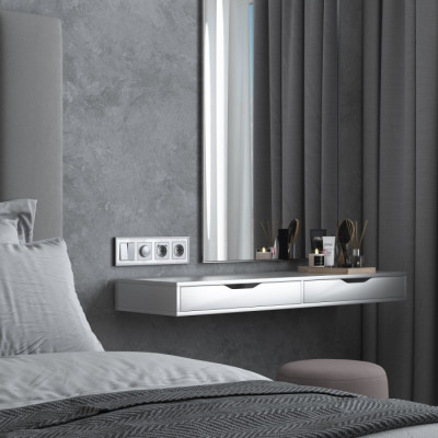 Рамка Baguette белый/серебро W0042850