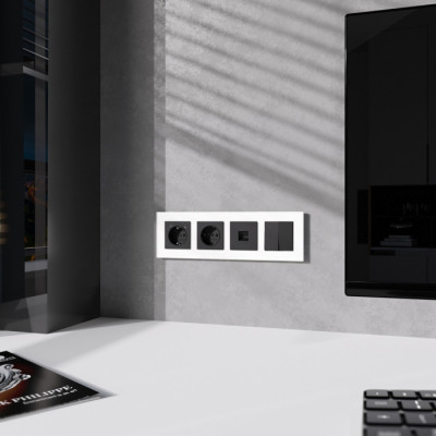 Рамка Slab белый софт W0042961