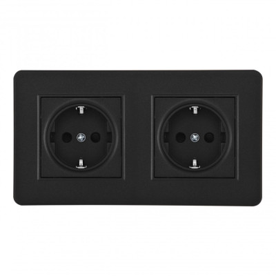 Розетка SET16-2 SET16-2-40-1x2 black