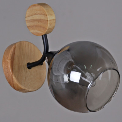 Бра  06780-0.2-01 BK+WOOD