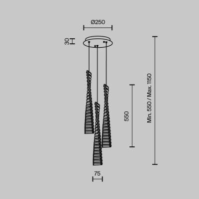 Подвесной светильник MODESTYLE MS.88910.3R CR