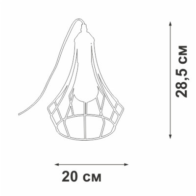 Интерьерная настольная лампа  V2566-1/1L