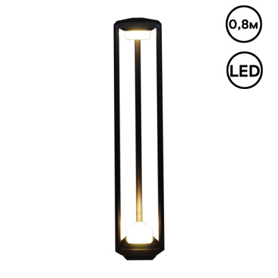 Наземный светильник  09987-0.7-001JH 0.8M LED2X6W BK RLOS